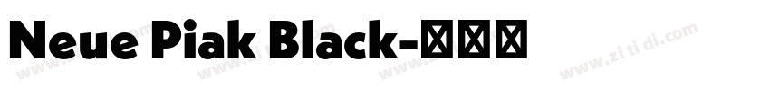 Neue Piak Black字体转换